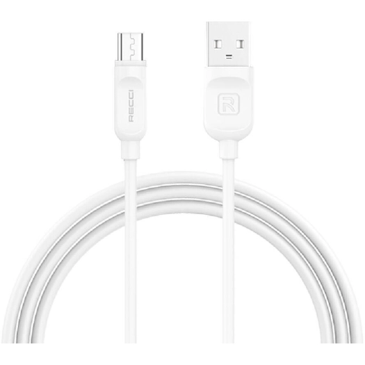 Recci RCM-P100 City of Sky Serisi Micro to USB-A Data ve Şarj Kablosu 1M - Beyaz