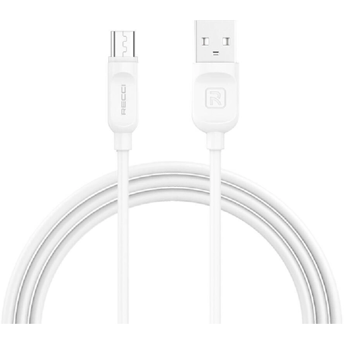 Recci RCM-P100 City of Sky Serisi Micro to USB-A Data ve Şarj Kablosu 1M - Beyaz
