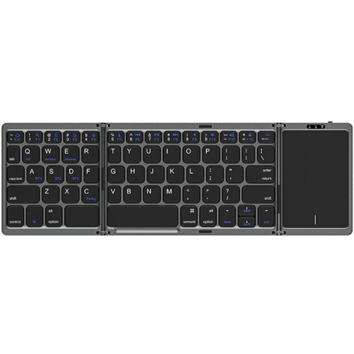 Recci RCS-K01 Katlanabilir Kablosuz Multifonksiyonel Touchpad Klavye - Gri
