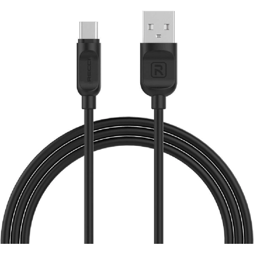Recci RCT-P100 City of Sky Serisi Type-C to USB-A Data ve Şarj Kablosu 1M - Siyah