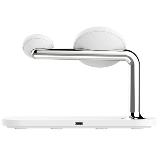Recci RCW-20 Prestige Serisi 3in1 Magsafe 15W Hızlı Şarj Özellikli Magnetik Kablosuz Şarj Standı - Beyaz