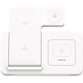 Recci RCW-31 4in1 Magsafe 15W Hızlı Şarj Özellikli LED Işıklı Magnetik Kablosuz Şarj Standı - Beyaz