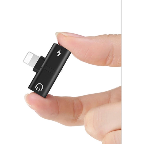 Recci RDS-A05 Lightning 2in1 Şarj ve Ses Adaptörü - Siyah