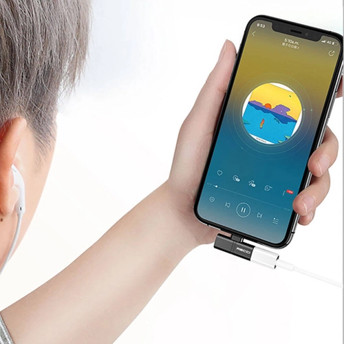 Recci RDS-A05 Lightning 2in1 Şarj ve Ses Adaptörü - Siyah