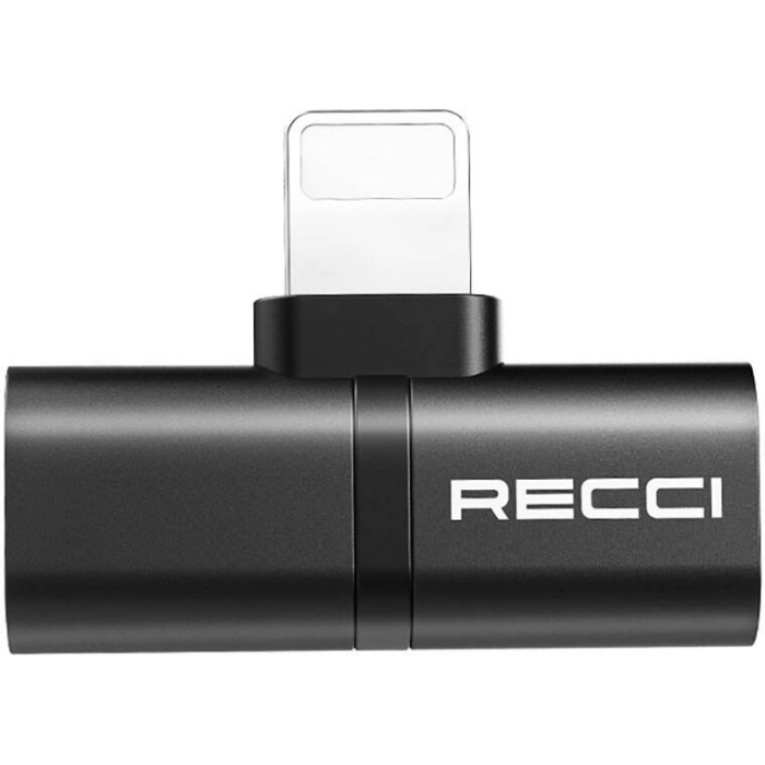 Recci RDS-A05 Lightning 2in1 Şarj ve Ses Adaptörü - Siyah