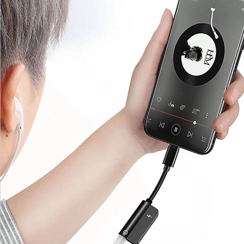 Recci RDS-A06 Lightning 2in1 Şarj ve Ses Adaptörü - Siyah