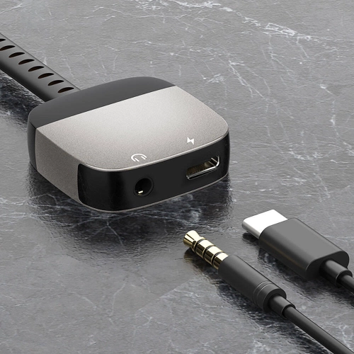 Recci RDS-A13 Type-C 2in1 Şarj ve Ses Adaptörü - Siyah