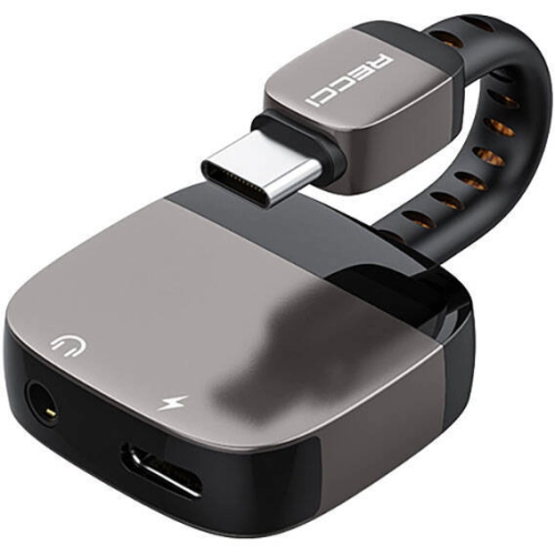 Recci RDS-A13 Type-C 2in1 Şarj ve Ses Adaptörü - Siyah