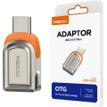 Recci RDS-A16C Ultra Hızlı Veri Aktarıcı Adaptör USB 3.0 to Type-C OTG - Gri