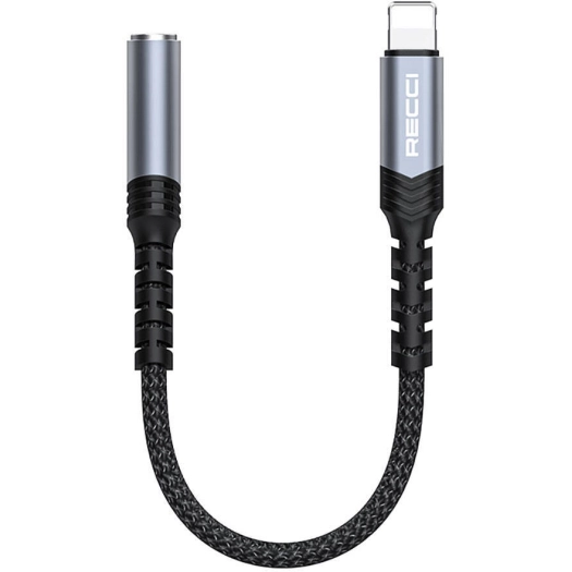 Recci RDS-A23 3.5mm to Lightning Audio Kablo - Gri