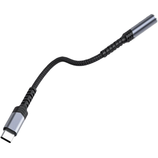 Recci RDS-A25 3.5mm to Type-C Audio Kablo - Gri