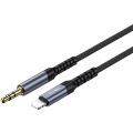 Recci RDS-A26 Lightning to 3.5mm AUX Audio Kablo - Gri