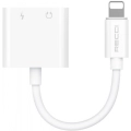 Recci RDS-A01 Lightning 2in1 Şarj ve Ses Adaptörü - Beyaz