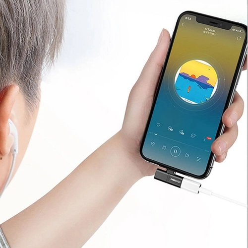 Recci RDS-A05 Lightning 2in1 Şarj ve Ses Adaptörü - Siyah