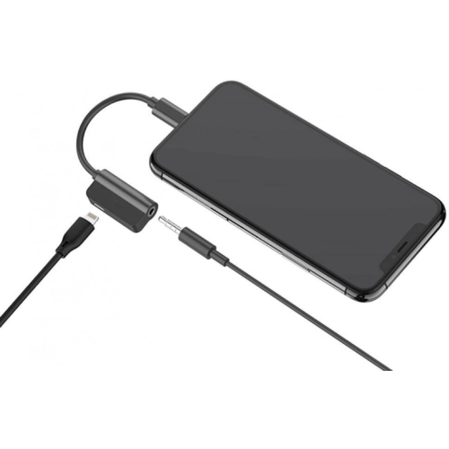 Recci RDS-A06 Lightning 2in1 Şarj ve Ses Adaptörü - Siyah