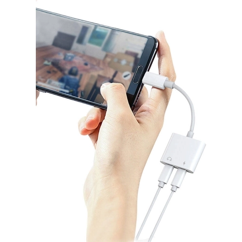 Recci RDS-A09 Type-C PD3.0 2in1 Şarj ve Ses Adaptörü - Beyaz