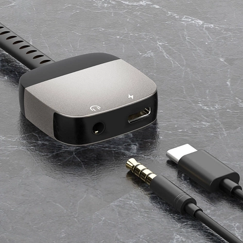 Recci RDS-A13 Type-C 2in1 Şarj ve Ses Adaptörü - Siyah