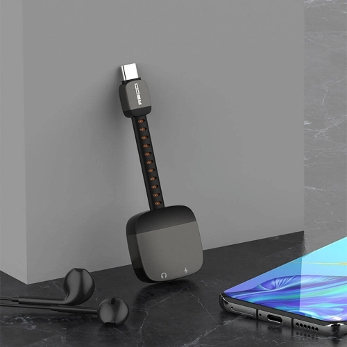 Recci RDS-A13 Type-C 2in1 Şarj ve Ses Adaptörü - Siyah