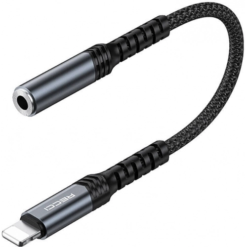 Recci RDS-A23 3.5mm to Lightning Audio Kablo - Gri