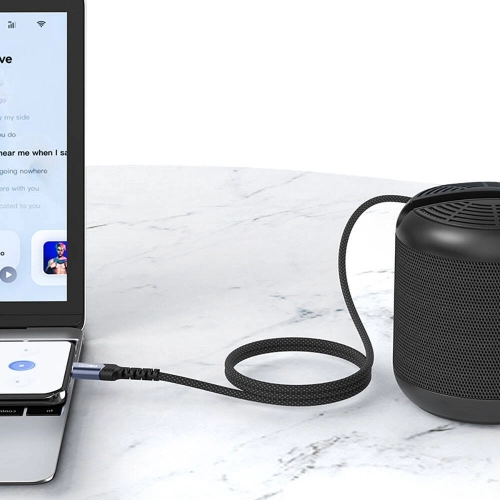 Recci RDS-A27 Type-C to 3.5mm AUX Audio Kablo - Gri