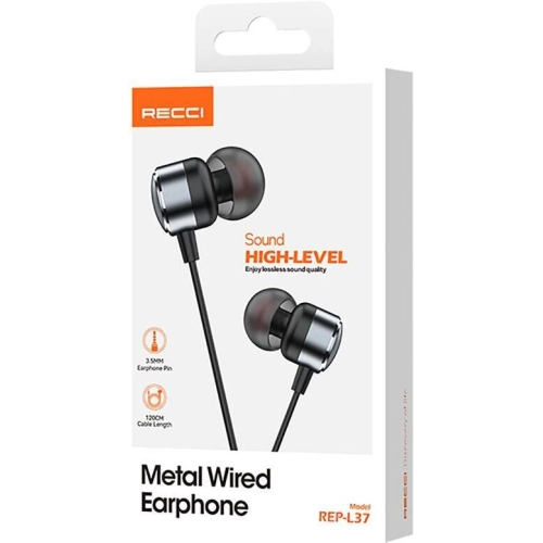 Recci REP-L37 Kulak İçi Profesyonel Ses Yalıtımı 3.5mm Kulaklık - Gri