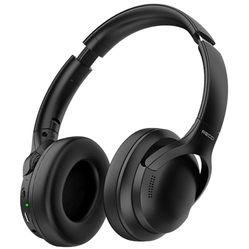 Recci REP-W59 Baron Serisi ANC Özellikli FM Destekli Ayarlanabilir Kulak Üstü Bluetooth Kulaklık - Siyah