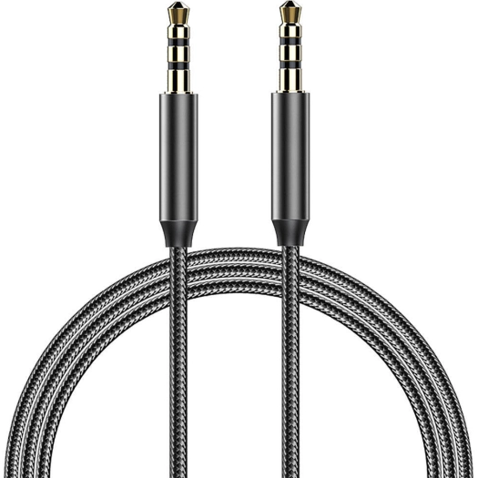 Recci RH01 3.5mm to 3.5mm AUX Audio Kablo - Siyah