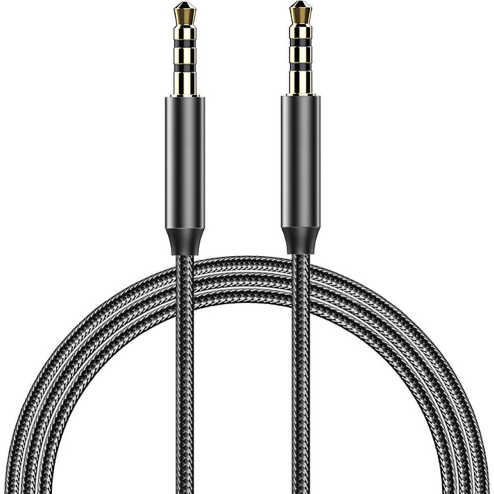Recci RH01 3.5mm to 3.5mm AUX Audio Kablo - Siyah