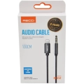 Recci RH02 Lightning to 3.5mm AUX Audio Kablo - Siyah
