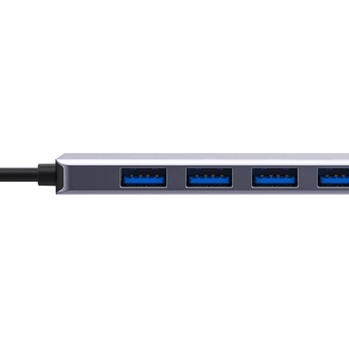 Recci RH06 Type-C to 4 USB3.0 + Micro Bağlantı Özellikli 5in1 USB Çoğaltıcı Hub - Gri