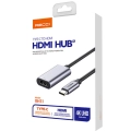 Recci RH11 HDMI to Type-C Dönüştürücü Kablo - Gri