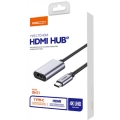 Recci RH11 HDMI to Type-C Dönüştürücü Kablo - Gri
