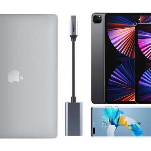 Recci RH11 HDMI to Type-C Dönüştürücü Kablo - Gri