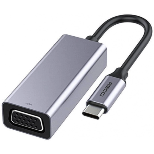 Recci RH12 VGA to Type-C Dönüştürücü Kablo - Gri