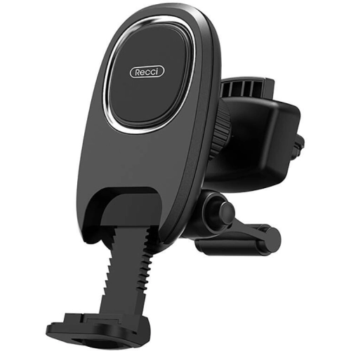 Recci RHO-C06 Magnetik Alt Destek Kolu Tasarımlı Araç Telefon Tutucu - Siyah