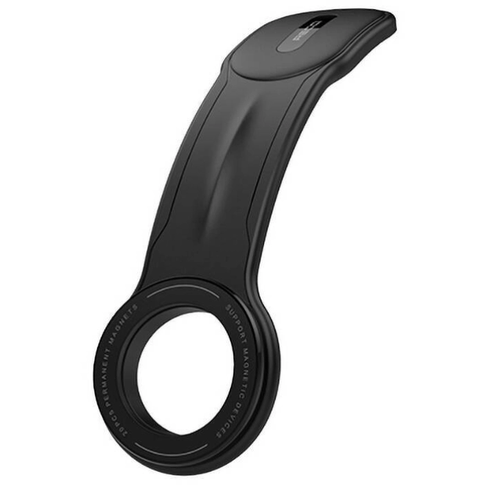 Recci RHO-C40 Magnetik Magsafe Uyumlu Bükülebilen Eğimli ve Düz Zemin Araç Telefon Tutucu - Siyah