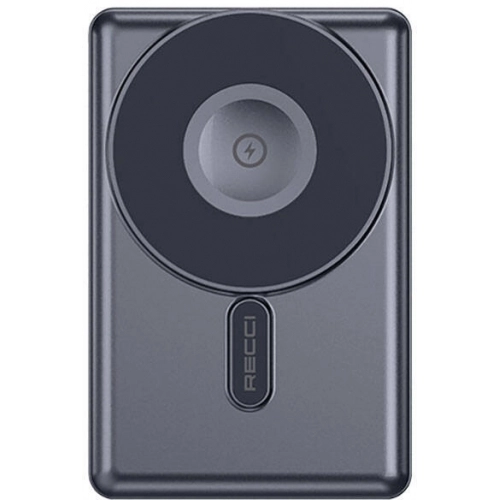 Recci RPB-W19 Standlı Magsafe Şarj Özellikli Powerbank 10.000mAh - Siyah