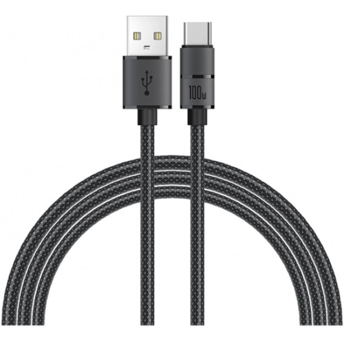 Recci RS08C Warrior Serisi 100W Hızlı Şarj Özellikli USB-A To Type-C Kablo 1.2M - Gri