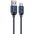 Recci RS09C Crystal Serisi 100W Hızlı Şarj Özellikli USB-A To Type-C Kablo 1.2M - Mavi