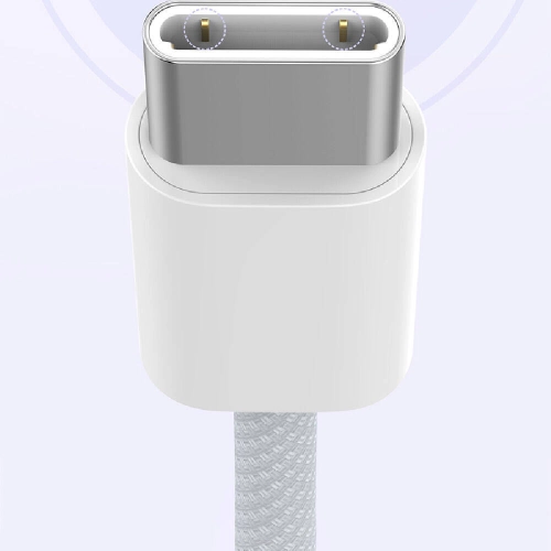 Recci RS15CC Nature Serisi 60W Hızlı Şarj Özellikli Type-C To Type-C PD Kablo 2M - Beyaz