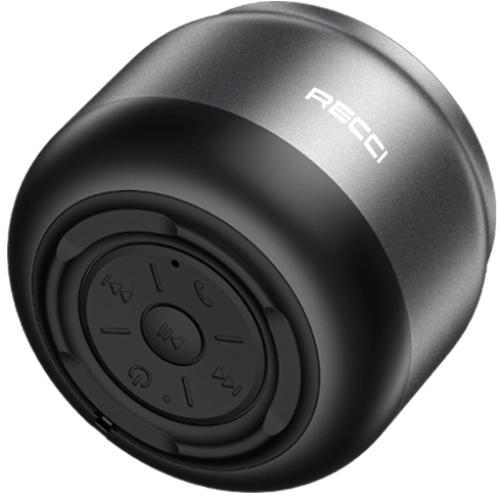 Recci RSK-W13 Hot Hatch Serisi Hi-Fi Wireless Bluetooth 5.0 Speaker Hoparlör 5W 1200mAh - Siyah