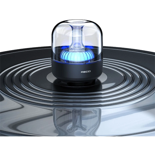 Recci RSK-W31 Amber Serisi FM/TF/AUX Hi-Fi RGB Işıklı Wireless Bluetooth 5.0 Speaker Hoparlör 5W 500mAh - Siyah