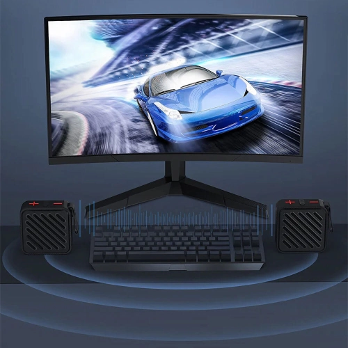 Recci RSK-W33 Mocca Serisi TF/AUX/USB Askılı Akıllı Wireless Bluetooth 5.3 Speaker Hoparlör - Siyah