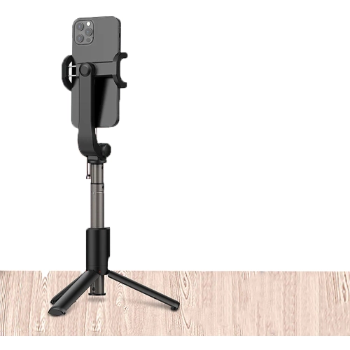 Recci RSS-W02 Bluetooth 5.0 Uzaktan Kumandalı Çok Fonksiyonlu Selfie Çubuğu - Siyah