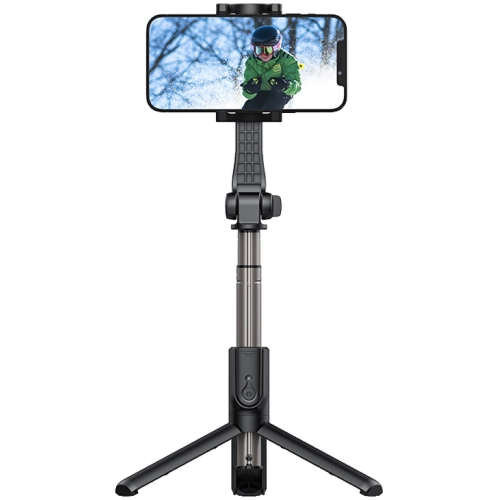 Recci RSS-W02 Bluetooth 5.0 Uzaktan Kumandalı Çok Fonksiyonlu Selfie Çubuğu - Siyah