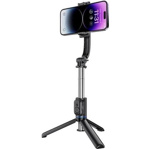 ​Recci RSS-W03 Bluetooth 5.0 Uzaktan Kumandalı Çok Fonksiyonlu Selfie Çubuğu - Siyah