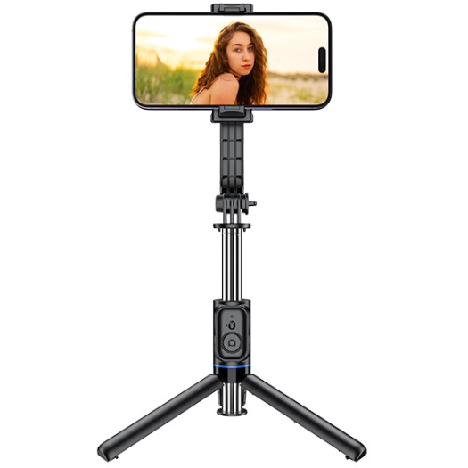 ​Recci RSS-W03 Bluetooth 5.0 Uzaktan Kumandalı Çok Fonksiyonlu Selfie Çubuğu - Siyah