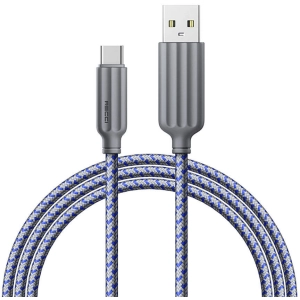 Recci RTC-N23C 3A Hızlı Şarj Özellikli Type-C to USB-A Kablo 1M - Gri