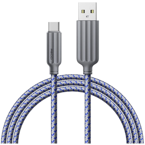 Recci RTC-N23C 3A Hızlı Şarj Özellikli Type-C to USB-A Kablo 1M - Gri