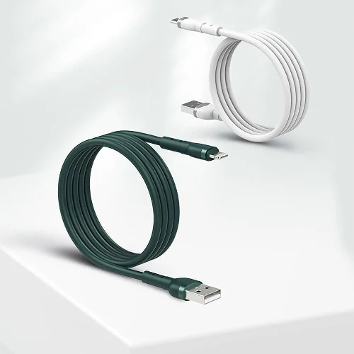Recci RTC-N35L Hızlı Şarj Özellikli 100cm Lightning to USB-A Kablo - Yeşil